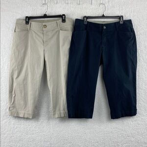 Eddie Bauer Blakely Cropped / Capris. Women’s Size 12. Lot Of 2 Pairs.